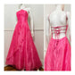 Pink Vintage Glitter Star Dress Organza Long Tulle Ball Gown Evening Dress Party Dress nv4258