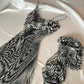 Beautiful black grey retro fashion long chiffon evening gown party dress nv5385