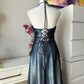 Blue Gorgeous Vintage Elegant Exquisite Beaded Suspender Long Tulle Ball Gown Evening Gown Party Dress Prom Gown  nv4247