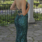 Women's green fashion formal prom gown nv5339