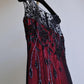 Red Black Vintage Fashion Delicate Floral Beaded Lace Long Tulle Satin Ball Gown Birthday Party Dress Evening Dress Prom Dress nv3906