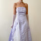 Light Purple Vintage Elegant Exquisite Floral Beading Long Satin Tulle Ball Gown Evening Dress Birthday Party Dress Prom Dress nv4001