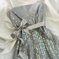 Silver Grey Beaded Sequins Elegant Short Birthday Dress Party Dress Homecoming Dress Cocktail Dress nv4535