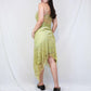 ✨💚Vintage Beaded Chartreuse Fairy Long Lace Mini Formal Homecoming Dress Birthday Party Dress nv4990