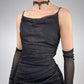 Black shiny vintage fashion exquisite floral beading spaghetti straps long elegant Chiffon ruffles ball gown evening dress party dress prom dress nv3756