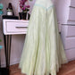 Green floral vintage ball gown long tulle formal fairy ball gown evening dress party dress nv4246
