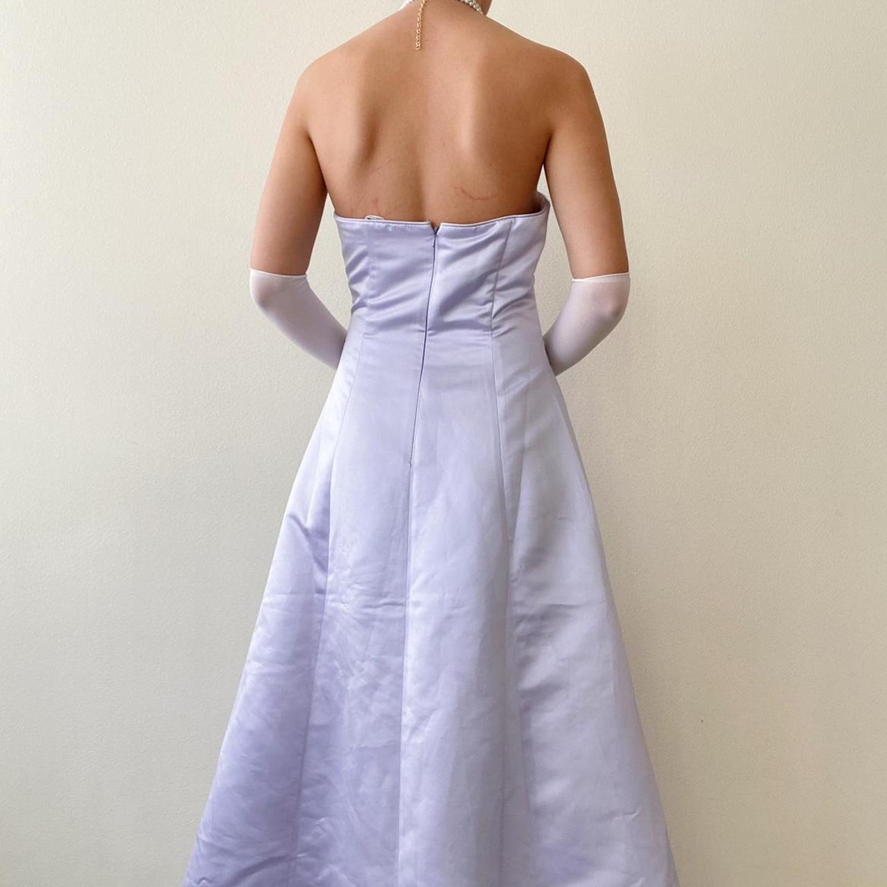 Light Purple Vintage Elegant Exquisite Floral Beading Long Satin Tulle Ball Gown Evening Dress Birthday Party Dress Prom Dress nv4001