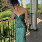 Women's green fashion formal prom gown nv5339