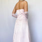 NiceVestidos-Fairy dress. Vintage dress, exquisite floral dress, pink vintage floral long satin dress Nv5631