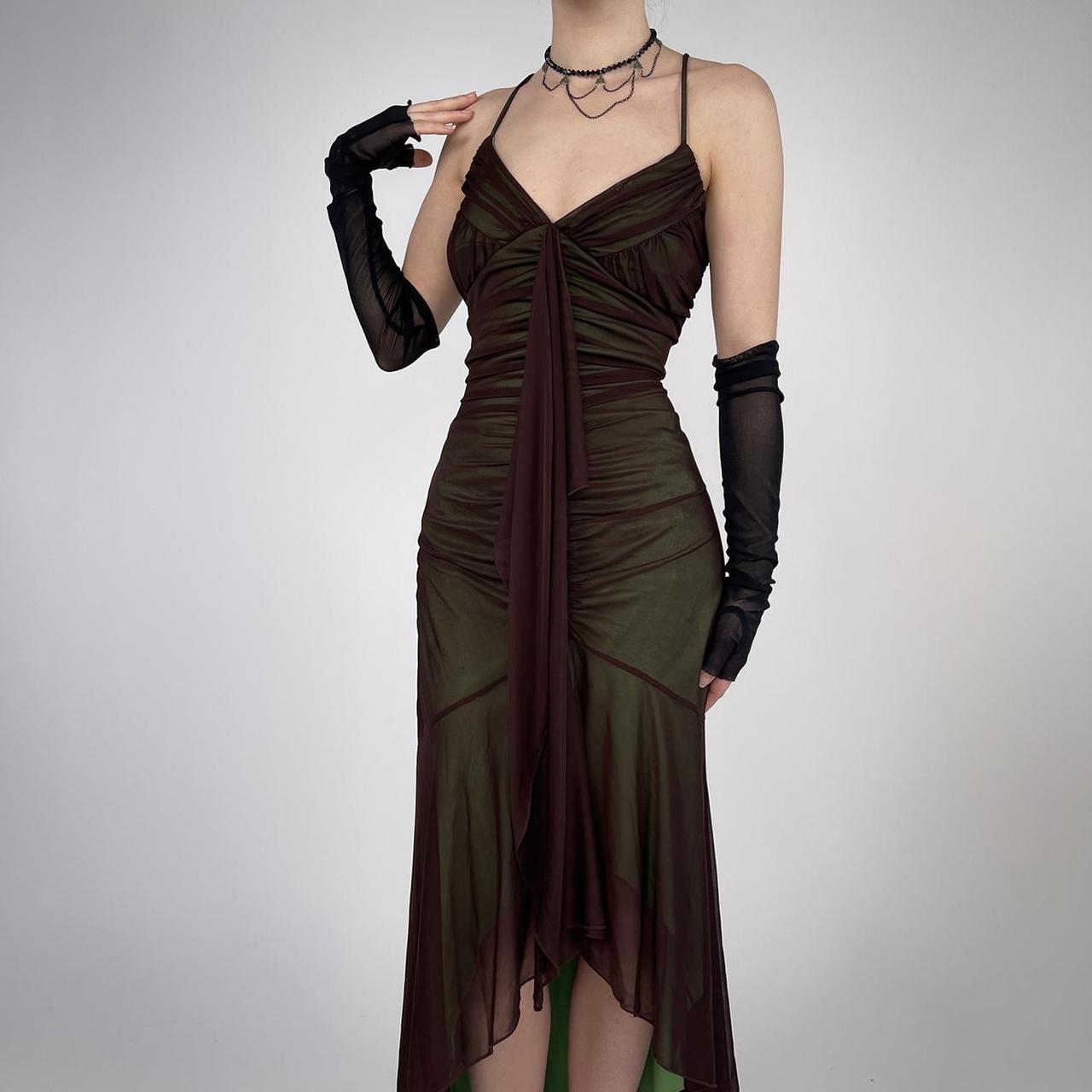 Green simple retro fashion spaghetti straps long elegant tulle ball gown evening dress party dress prom dress nv3753