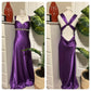 Purple vintage fashion exquisite beaded long satin floor-length ball gown, evening dress, party dress nv3704