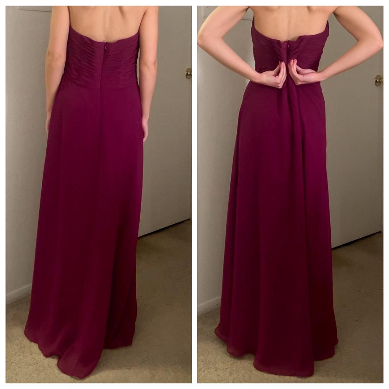 Plum Purple Fashion V Neck Elegant Pleated Long Chiffon Ball Gown Evening Dress Party Dress nv3662