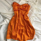 Orange Vintage Rose Elegant short Birthday Dress Party Dress Homecoming Dress Cocktail Dress nv4533