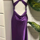 Purple vintage fashion exquisite beaded long satin floor-length ball gown, evening dress, party dress nv3704