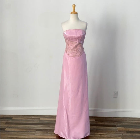 Pink Vintage Fashion Fairy Lace Up Corset Delicate Floral Beaded Long Satin Ball Gown Evening Gown Prom Gown Stunning 2 Piece Corset Dress nv3937