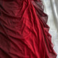 Burgundy Shiny Elegant Off Shoulder Ruffles Fashion Elegant Long Chiffon Prom Dress Evening Gown Party Dress nv4149