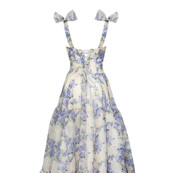 Beautiful floral chiffon elegant long prom dress evening gown party dress nv37