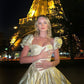 Gold Sexy A-line Short 18 Years Old Lace Homecoming Dress Christmas Holiday Birthday Dress Birthday Outfit nv3120
