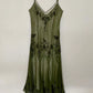 Green vintage A-line halter long chiffon dark pink prom gown, 22nd birthday party dress nv5374