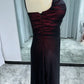 Burgundy Vintage Fashion Elegant Bodycon Spaghetti Strap Long Tulle Satin Formal Women's Ball Dress Evening Dress Party Dress Prom Dress nv3929