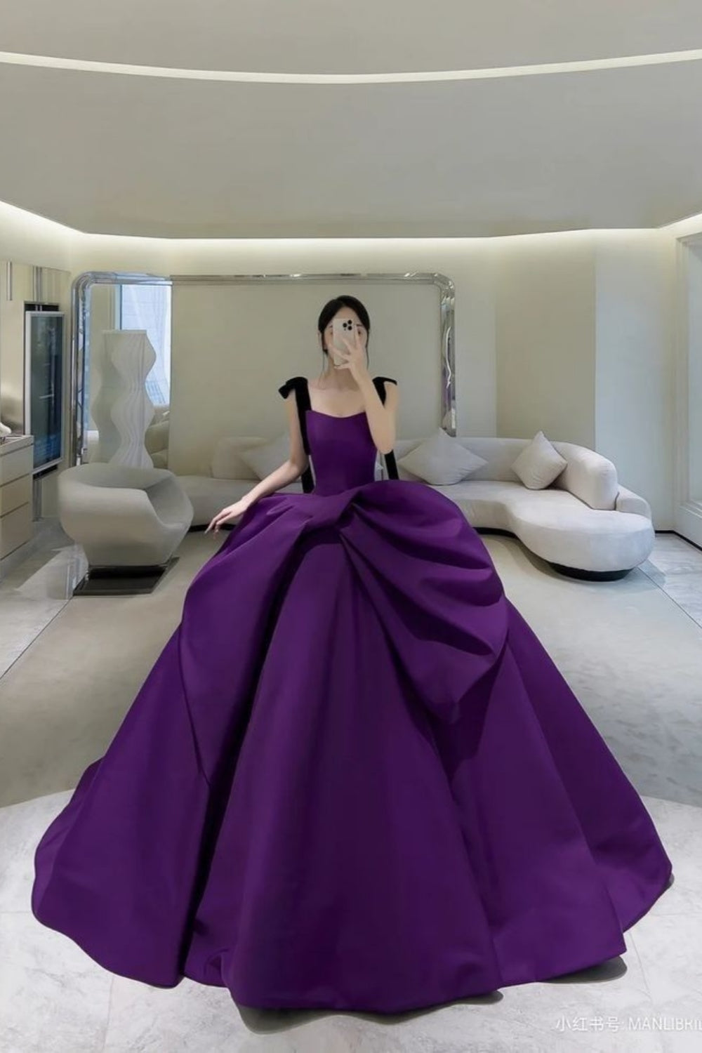 Robe de bal longue violette NiceVestidos. NV6099