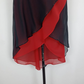 Black fashion red spaghetti strap ruffles long Chiffon sleeves elegant long chiffon ball gown evening dress party dress nv3548