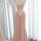 Strapless A-line Pink Ball Gown Mermaid Evening Prom Dress  nv1743