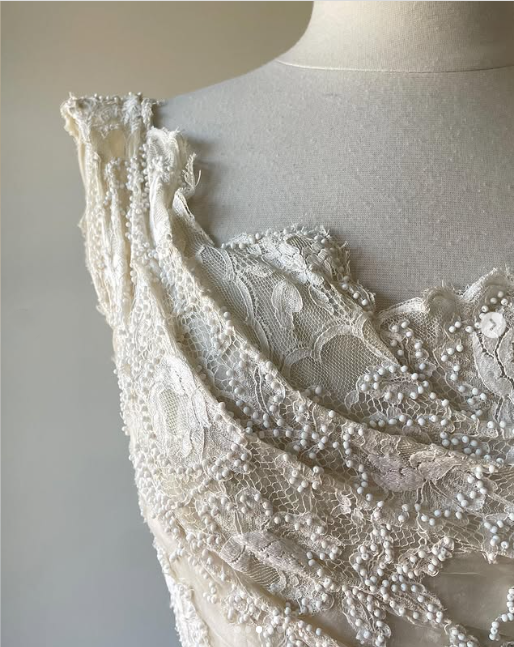 Ivory White Elegant Fashion Exquisite Beading Long Lace Ball Gown Evening Dress Party Dress nv3635