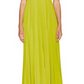 Yellow green fashion simple elegant tube top off shoulder long chiffon ball gown party dress evening dress with scarf nv2420