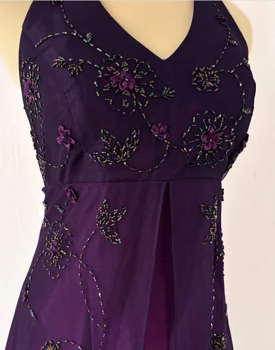 Purple Elegant Fashion Exquisite Strap Long Tulle Ball Gown Evening Dress Party Dress Prom Dress nv3977