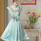 Mint Green Elegant Sweet Short Satin Homecoming Dress Prom Dress Evening Dress Party Dress nv4143