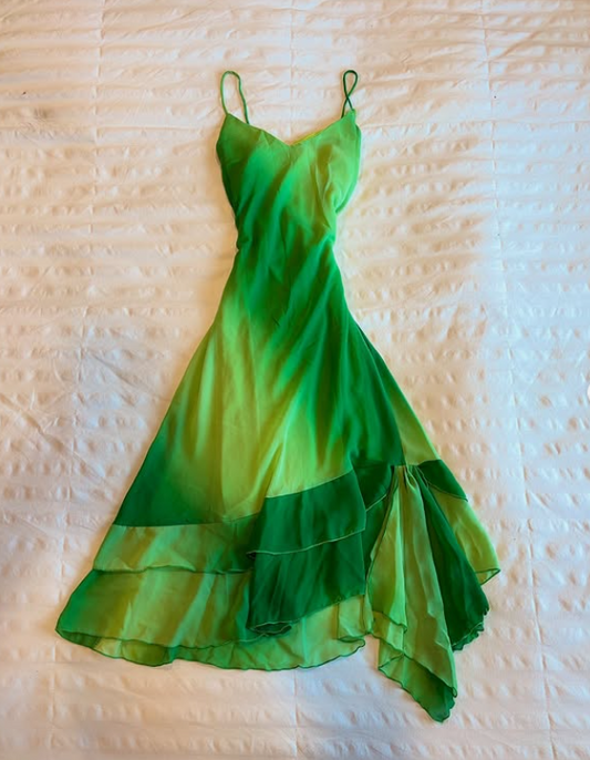 Green Fashion Gradient Ruffle Short Chiffon Homecoming Dress Birthday Dress Prom Dress nv4508