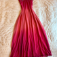 Pink Fashion Gradient Beading Long Chiffon Homecoming Dress Birthday Dress Prom Dress Evening Dress nv4511