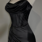 Orange Sexy Elegant Fashion Long Satin Party Dress Evening Gown Prom Dress nv4591