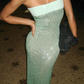 Green/Silver/burgundy tube top elegant sexy sequin dress ladies prom dress evening dress party dress nv5257