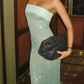Green/Silver/burgundy tube top elegant sexy sequin dress ladies prom dress evening dress party dress nv5257