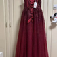 NiceVestidos--Burgundy Tulle Exquisite Sequins Sparkling Long Prom Dress Ball Gown NV5841