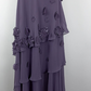 NiceVestidos--Vintage Lavender Purple 3D Floral Halter Deep V Asymmetric Ruffled Long Gown NV5908