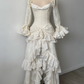 NiceVestidos - Robe de bal à manches longues, longue et exquise, en dentelle NV6031