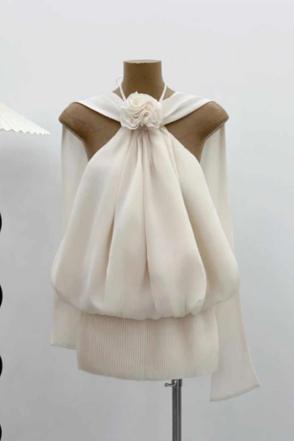 Robe de soirée courte en mousseline de soie, motif floral délicat, couleur champagne, robe de fête d'anniversaire, nv4104