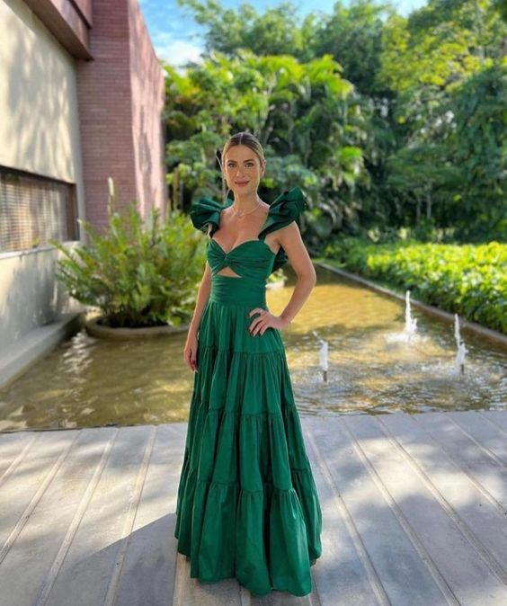 Green Prom dress Evening Gown Long Prom Dresses nv1334