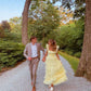 Yellow Fashion Elegant Strapless Long tulle Ball Gown Evening Dress Party Dress nv3412