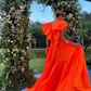 Orange Prom Dress Women Sexy Dresses Elegant Party Dress nv1303