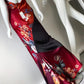 Red Charming Floral Long Satin Prom Dress Evening Dress Party Dress nv5137