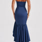Ruffled Tiered Slit Sleeveless Midi Dress nv1620