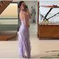 Pink Spaghetti Strap Chiffon Ruffles Evening Gown Ball Gown nv1764