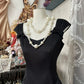 Black Vintage Homecoming Dress Prom Dress Short Satin Birthday Dress nv4299
