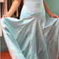 Classy Mermaid Off The Shoulder Light Sky Blue Satin Evening Dress Prom Dresses nv4152
