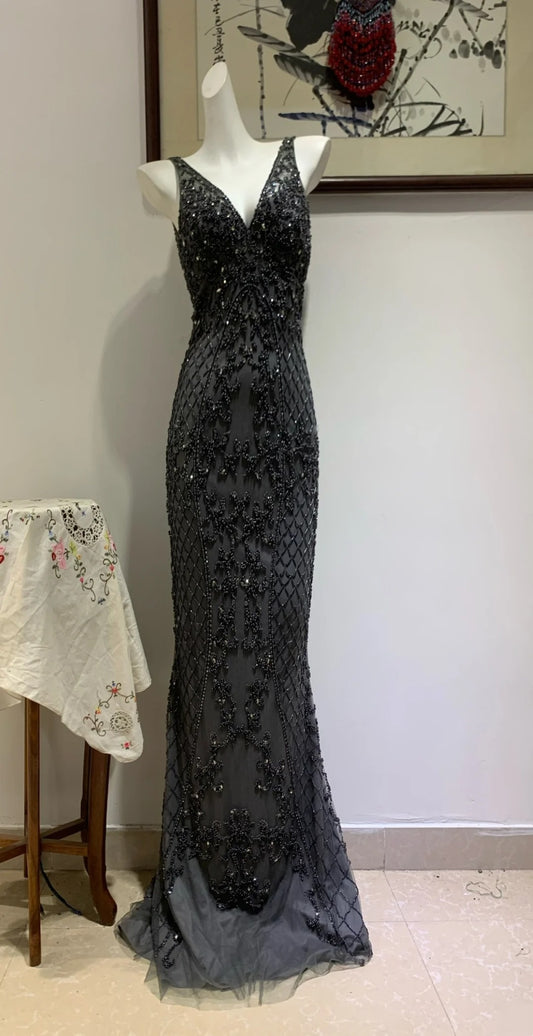 Robe longue de soirée rétro NV6450