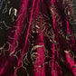 Purple Luxury Gorgeous Elegant V-neck Exquisite Gem Beading Long Mermaid Slim Satin Tulle Floor-length Trailing Ball Gown Evening Gown Party Dress nv3922